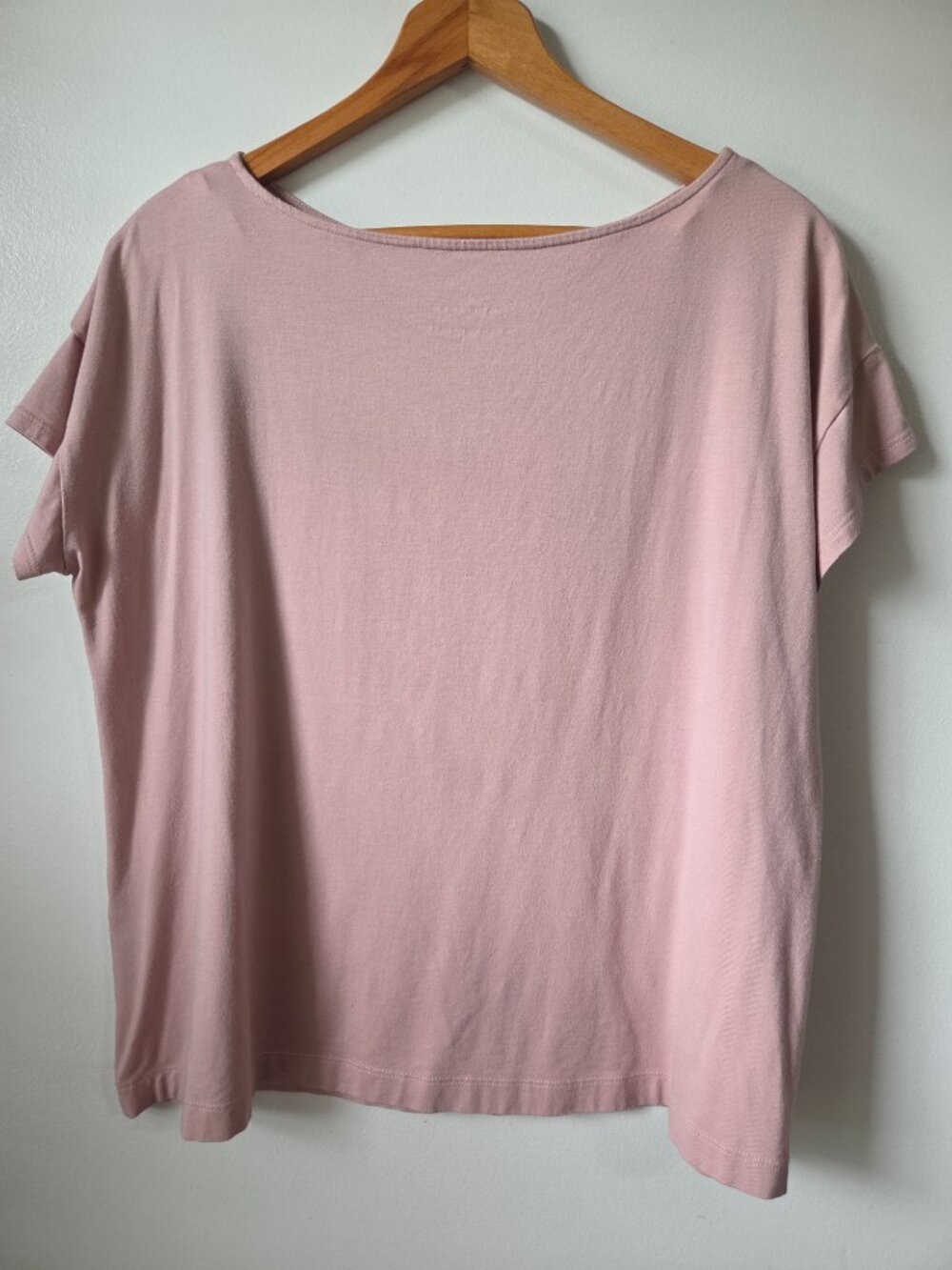 EUC J JILL BLUSH PINK LUXE SUPIMA BOATNECK SHORT SLEEVES TEE SIZE M